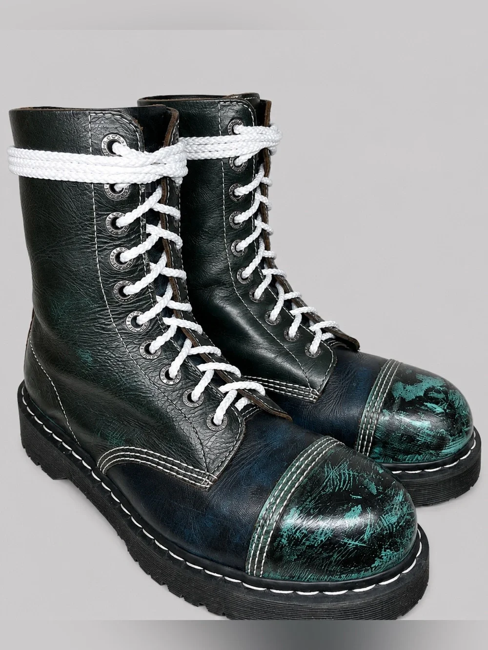 Dr. Martens Vintage 8761 BXB Leather Mid Calf Steel Toe Mens size 10 RARE!!!